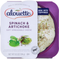 Alouette Soft Spreadable Cheese, Spinach & Artichoke - 6.5 Ounce 