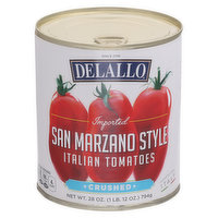 Delallo Italian Tomatoes, San Marzano Style, Crushed - 28 Ounce 