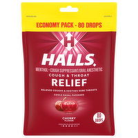HALLS HALLS Relief Cherry Cough Drops, Economy Pack, 80 Drops - 8.75 Ounce