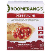 Boomerangs Pie, Pepperoni - 6 Ounce 