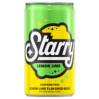 Starry Lemon Lime Soda, Caffeine Free, Mini Cans