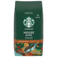 Starbucks Coffee, Ground, Medium Roast, House Blend - 12 Ounce 