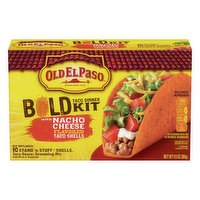 Old El Paso Taco Dinner Kit, with Nacho Cheese Flavored Taco Shells, Bold - 1 Each