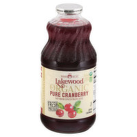 Lakewood Juice, Organic, Pure Cranberry - 32 Ounce 