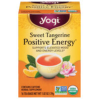 Yogi Herbal Supplement, Sweet Tangerine, Caffeine Free, Tea Bags - 16 Each 