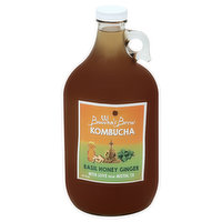 Buddhas Brew Kombucha, Basil Honey Ginger - 67 Ounce