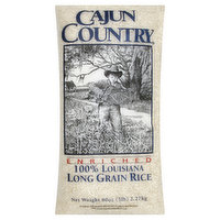 Cajun Country Rice, Enriched, Long Grain, 100% Louisiana - 80 Ounce
