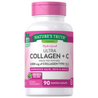 Nature's Truth Ultra Collagen + C, Hydrolyzed, Caplets - 90 Each 