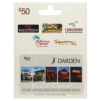 Darden Restaurants Gift Card, $50 - 1 Each