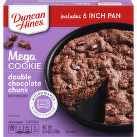 Duncan Hines Pan Cookie Mix, Double Chocolate Chunk, Mega Cookie - 8.4 Ounce 