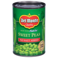 Del Monte Sweet Peas, No Salt Added - 15 Ounce 