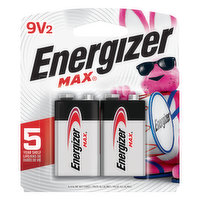 Energizer Batteries, Alkaline, 9V, 2 Pack - 2 Each