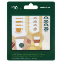 Starbucks Gift Cards - 4 Each 