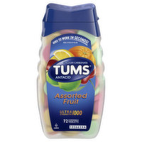 Tums Antacid, Ultra Strength 1000, Chewable Tablets, Assorted Fruit