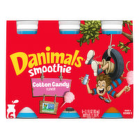 Danimals Smoothie, Cotton Candy Flavor - 6 Each