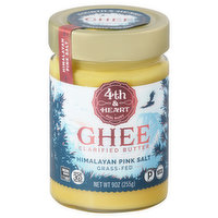 4th & Heart Ghee, Clarified Butter, Himalayan Pink Salt - 9 Ounce 