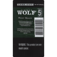 Timber Wolf Moist Snuff, Long Cut, Wintergreen - 5 Each 