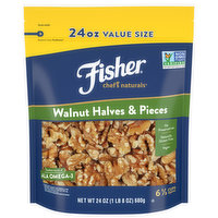 Fisher Walnut Halves & Pieces - 24 Ounce 