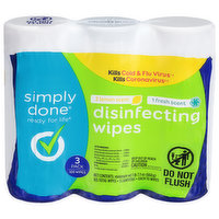 Simply Done Disinfecting Wipes, Lemon Scent/Fresh Scent, Triple Pack - 3 Each 