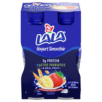 Lala Yogurt Smoothies, Strawberry Banana Cereal, 4 Pack - 4 Each 