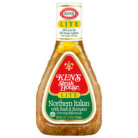 Ken's Steak House Dressing & Marinade, Lite. Northern Italian with Basil & Romano - 16 Fluid ounce 