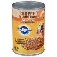 Pedigree Food for Dogs, with Chicken, Chopped Ground Dinner - 22 Ounce 