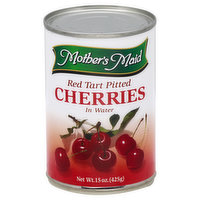 Mother's Maid Cherries, Red Tart Pitted, In Water - 15 Ounce 