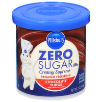 Pillsbury Frosting, Zero Sugar, Chocolate Fudge, Premium - 15 Ounce 