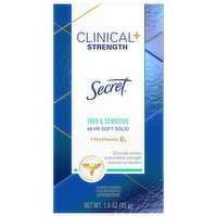 Secret Antiperspirant, Free & Sensitive, Soft Solid - 1.6 Ounce 