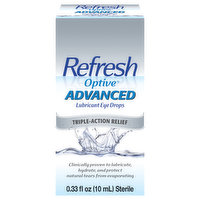 Refresh Eye Drops, Lubricant, Advanced, Triple-Action Relief
