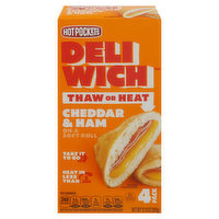 Hot Pockets Sandwiches, Cheddar & Ham, 4 Pack - 4 Each 