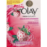 Olay Soap, Cooling White Strawberry & Mint - 4 Each 