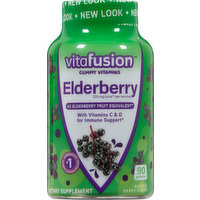 Vitafusion Gummy Vitamins, Elderberry, Natural Berry Flavor - 90 Each 