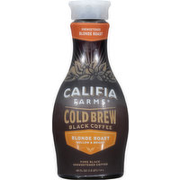 Califia Farms Coffee, Cold Brew, Blonde Roast, Pure Black, Unsweetened - 48 Fluid ounce 