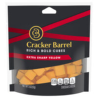 Cracker Barrel Cubes, Extra Sharp Yellow Cheddar - 2 Ounce 