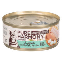 Pure Harmony Cat Food, Grain Free, Chicken & Whitefish Recipe, Super Premium, Pate - 5.5 Ounce 