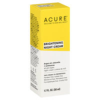 Acure Night Cream, Brightening - 1.7 Ounce