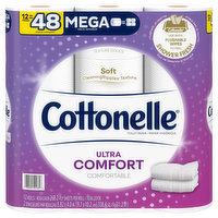 Cottonelle Toilet Paper, Ultra Comfort, Mega Rolls, 2-Ply - 12 Each 