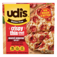 Udi's Pizza, Uncured Pepperoni, Crispy Thin Crust - 18.39 Ounce 