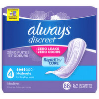 Always Discreet Pads, Moderate 4 - 66 Each 