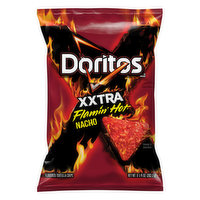 Doritos Tortilla Chips, Flavored, Flamin' Hot Nacho, Xxtra - 9.25 Ounce 