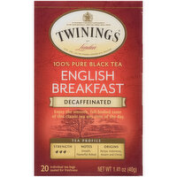 Twinings Twinings of London English Breakfast Decaffeinated 100% Pure Black Tea 20 CT