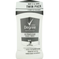 Degree Men Antiperspirant, 48H, Ultra Clear, Black + White, Twin Pack - 2 Each 