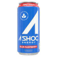 A Shoc Energy Drink, Blue Raspberry - 16 Fluid ounce