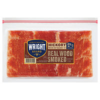 Wright Bacon, Thick Cut, Real Wood Smoked, Hickory - 40 Ounce