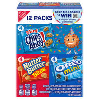 CHIPS AHOY!/NUTTER BUTTER/OREO Nabisco Cookie Variety Pack OREO Mini, Nutter Butter Bites, CHIPS AHOY! Mini, 12 Snack Packs - 12 Ounce 