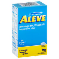 Aleve Pain Reliever/Fever Reducer, 220 mg, Caplets - 90 Each 