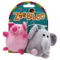 Zoobilee Dog Toy, Elephant and Pig - 2 Each 