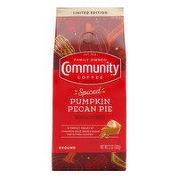 Community Coffee Spiced Pumpkin Pecan Pie  Ground Coffee - 12 Ounce 