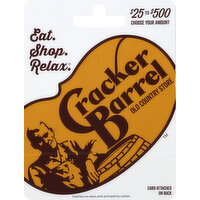 Cracker Barrel Gift Card, $25 to $500 - 1 Each 